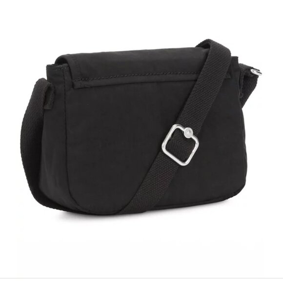 Kipling Sabian Mini Crossbody Bag Black Noir Nylon Adjustable Strap Purse - Picture 3 of 5